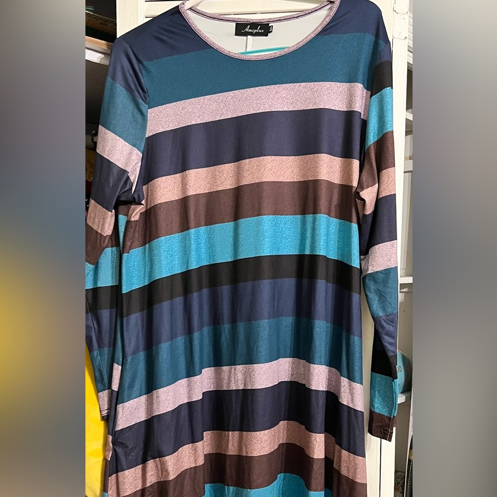 Striped Dress Never Worn 2x